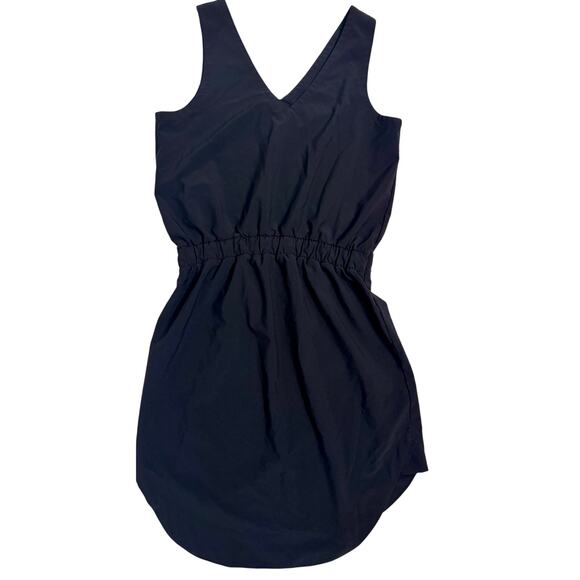 Lole Athletic Travel Dress V-Neck Black Size S Sleeveless Knee Length - Picture 2 of 4